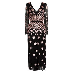 Temperley London Black Star Sequin Jumpsuit Size L