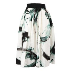 Dolce & Gabbana Paint Pattern Knee Length Skirt Size XXS