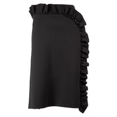 Simone Rocha Gonna nera con volant impreziosito taglia M.