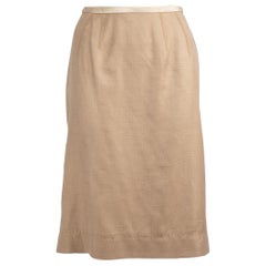 Dolce & Gabbana Beige Knielanger Bleistiftrock in Knielänge Größe XXS