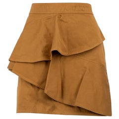 Isabel Marant Isabel Marant Étoile Brauner Minirock mit Rüschenbesatz Größe L