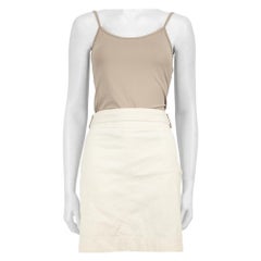 Gucci Ecru Belted Mini Skirt Size L
