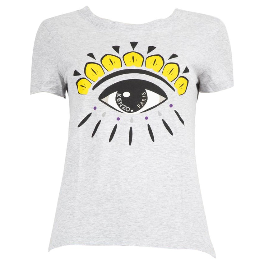 Kenzo Grey Eye Printed T-Shirt Size S For Sale