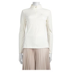 Bogner White Zip Up Logo Top Size M