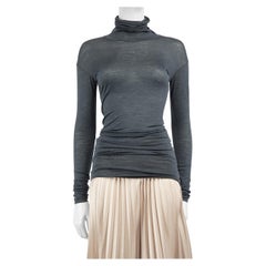 Missoni Blue Wool Turtleneck Top Size XS