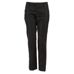A.P.C. Black Metallic Slim Fit Trousers Size M