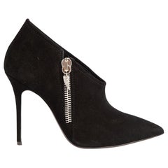 Giuseppe Zanotti Black Suede Pointed Toe Lucrezia Boots Size IT 38