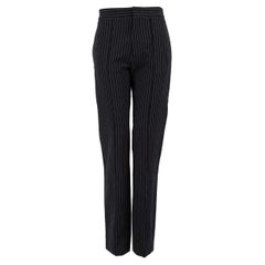 Isabel Marant Navy Pinstripe Straight Trousers Size S