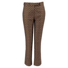 Etro Pantalon droit à motifs Brown Taille XXS