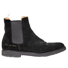 Common Projects Black Suede Chelsea Boots Size IT 39