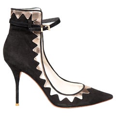 Sophia Webster Tacones Roka Negro y Plata Tamaño IT 41