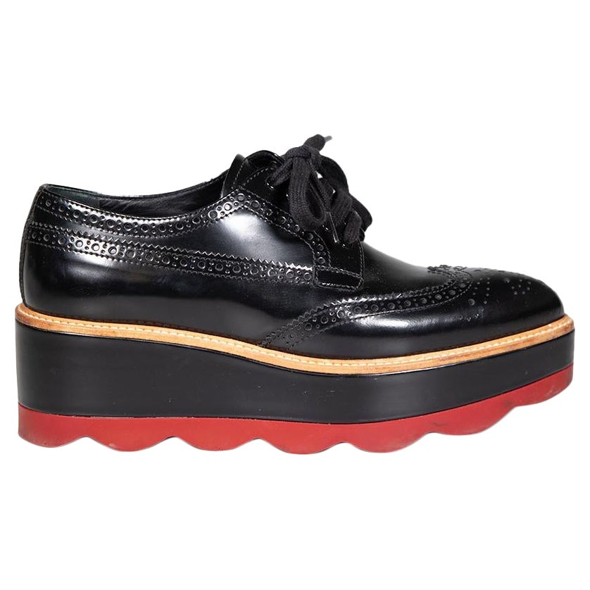 Prada Platform Brogues 9 For Sale on 1stDibs prada brogues womens prada brouges prada brogue platform oxford