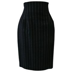 Paco Rabanne Striped High Waist Skirt