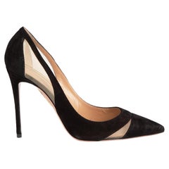 Aquazzura Black Savoy 105 Mesh Pumps Size IT 37