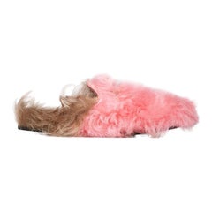 Gucci Pink Shearling Princetown Horsebit Mules Size IT 35