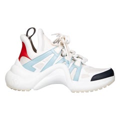 Louis Vuitton White Low Top Archlight Trainers Size IT 38
