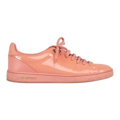 Louis Vuitton Peach Patent Leather Frontrow Trainers Size IT 38.5