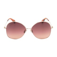 Max Mara Gold & Brown Metal Gradient Sunglasses