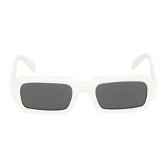 Prada White Rectangular Frame Sunglasses