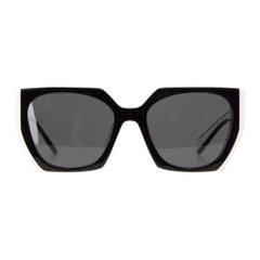 Prada Black & White Monochrome Rectangular Sunglasses