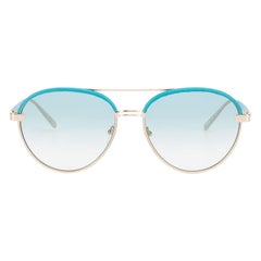 Occhiali da sole Salvatore Ferragamo turchese sfumato