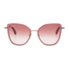 Salvatore Ferragamo Rose Gold Gradient Sunglasses
