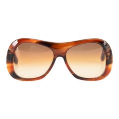 Victoria Beckham Brown Striped Gradient Sunglasses