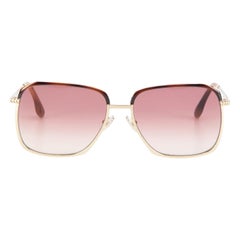 Victoria Beckham Burgundy Square Gradient Sunglasses