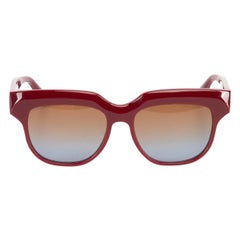 Victoria Beckham Burgundy & Orange Gradient Sunglasses