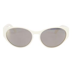 Moncler White Round Bellejour Sunglasses