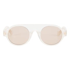 Loewe White Transparent Round Sunglasses
