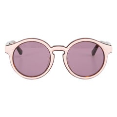 Loewe Pink Tortoiseshell Round Sunglasses