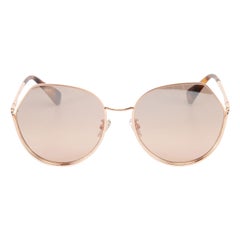 Max Mara Rose Gold Geometric Gradient Sunglasses