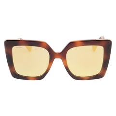 Max Mara Brown Mirrored Square Sunglasses