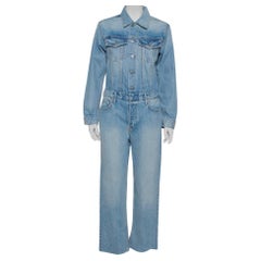 Grlfrnd Blue Denim Sloane Jumpsuit M