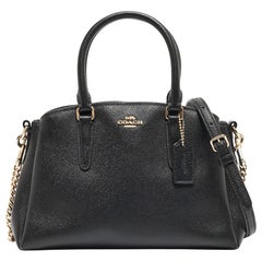 Coach Black Leather Mini Sage Carryall Satchel