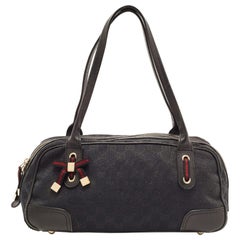 Gucci Black GG Canvas and Leather Princy Bag
