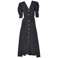 Yves Saint Laurent 40's Inspired Moire Dress 5