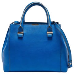 Victoria Beckham Blue Leather Quincy Tote