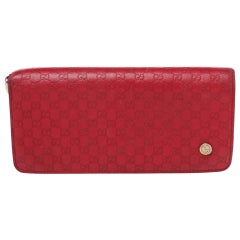 Gucci Red Microguccissima Leather Bifold Wallet