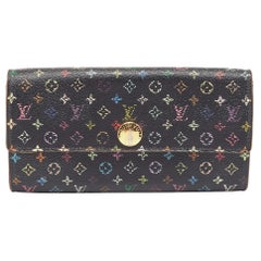 Louis Vuitton Black Monogram Multicolore Canvas Sarah Wallet