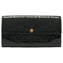 Cartera Louis Vuitton Azul Nuit Monograma Vernis Sarah