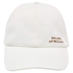 Brunello Cucinelli White Cotton Cap L