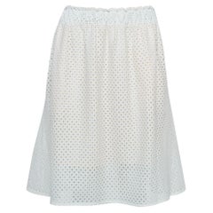 See by Chloe White/Pink Eyelet Lace Short Skirt S