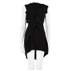 Maison Margiela Black Knee Length Draped Dress Size S
