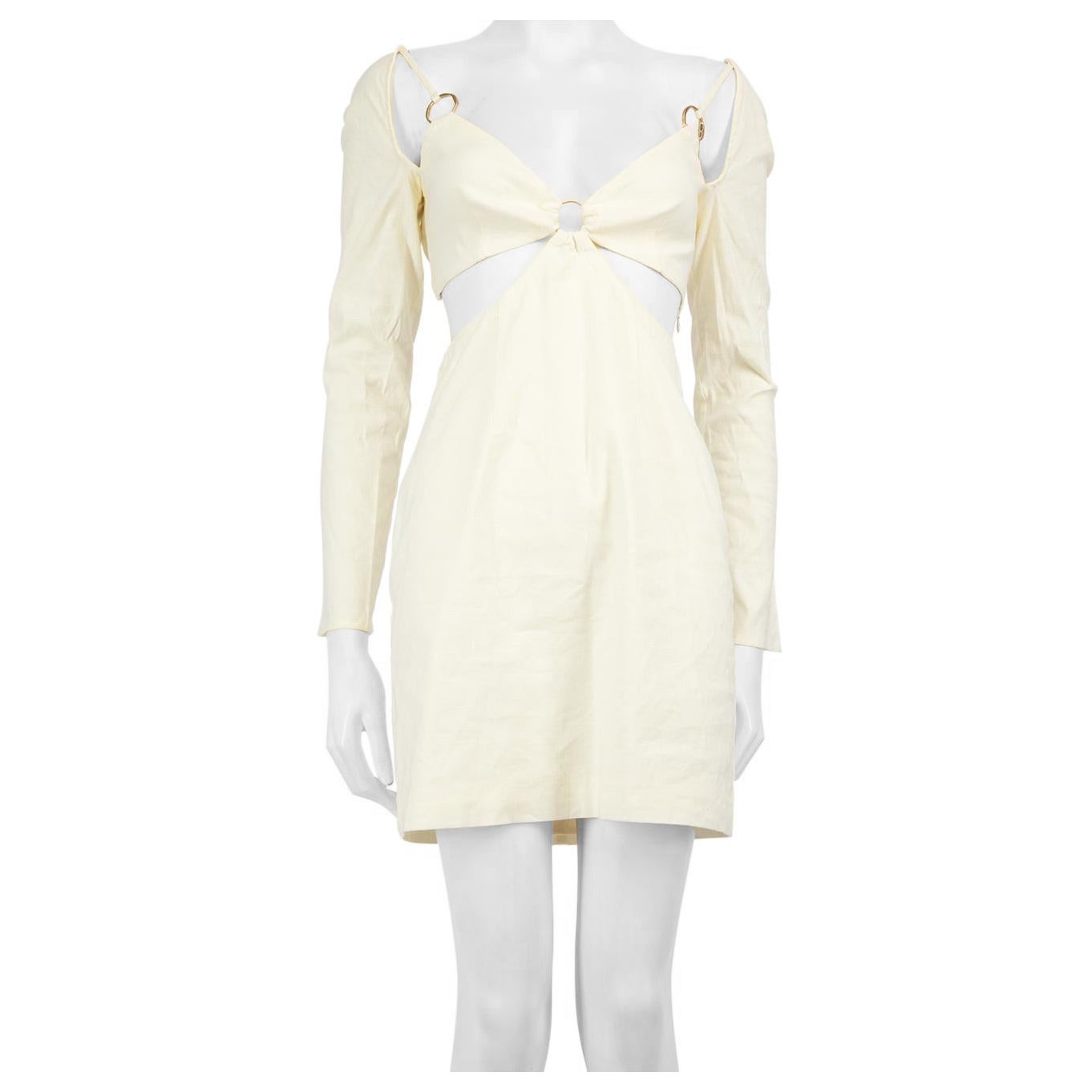 Cult Gaia Cream Cut Out Accent Mia Dress Size S For Sale