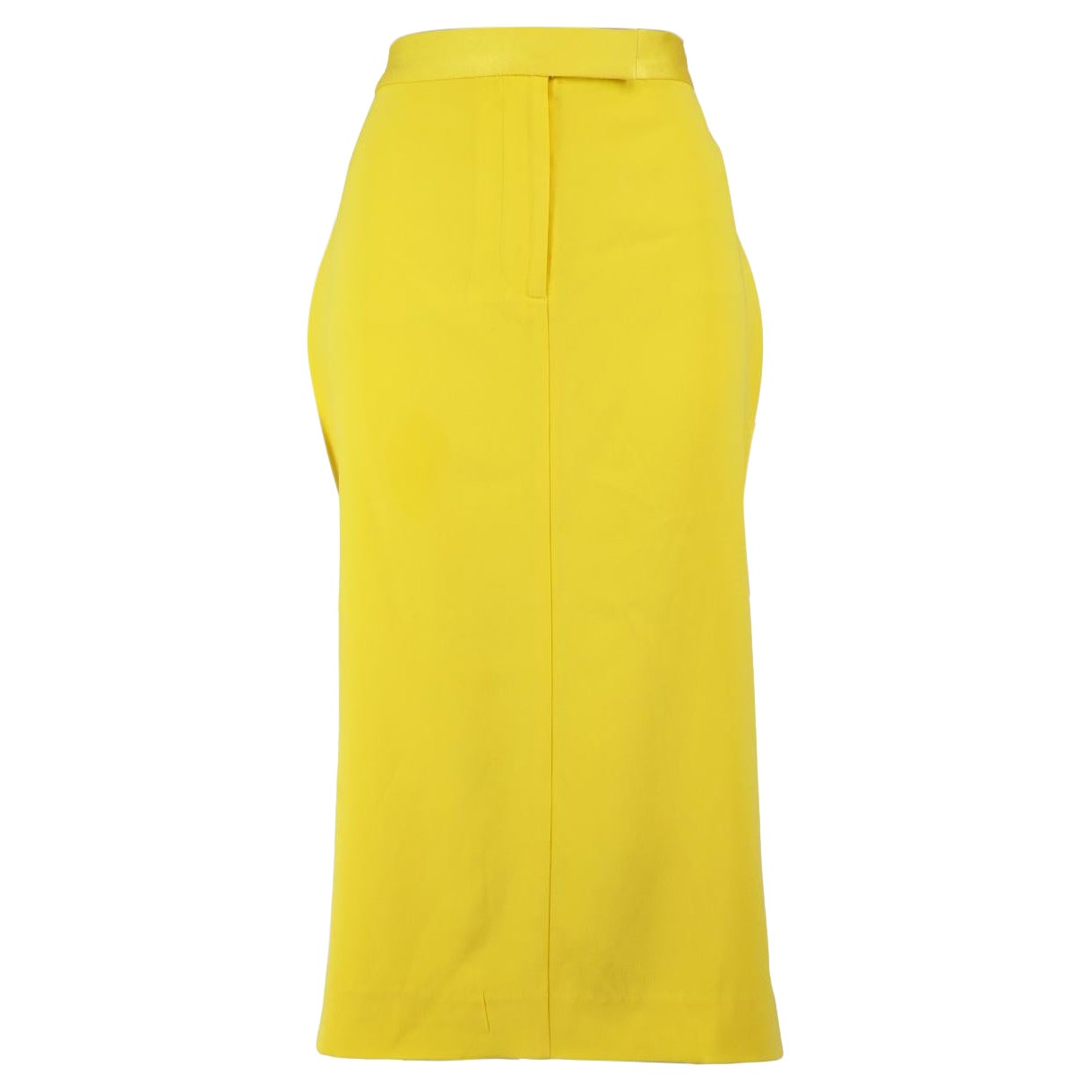 Alex Perry Yellow Midi Pencil Skirt Size L