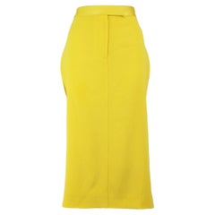 Alex Perry Yellow Midi Pencil Skirt Size L