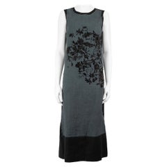 Dries Van Noten - Robe grise brodée d'accents - Taille L