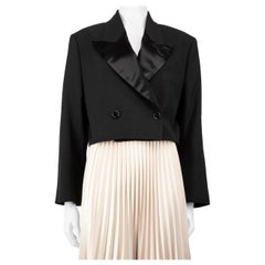 Acne Studios Black Double Breasted Crop Blazer Size XXS